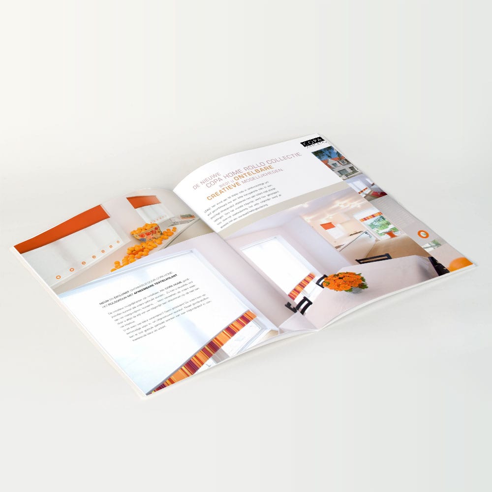 branding - ontwerp logo - fotografie interieurs en grafisch ontwerp brochure voor Copa Home