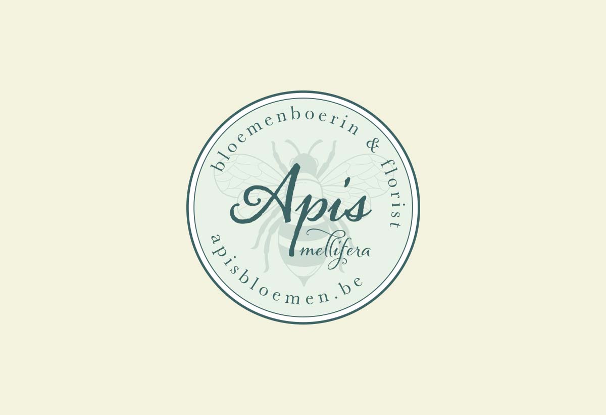 Creatie van logo voor Apis Bloemen uit Geraardsbergen
