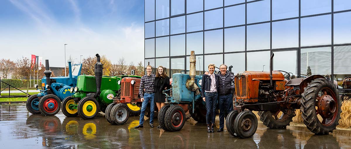Fotografie voor nieuwjaarskaartjes voor Piet Verschelde Antique Tractors