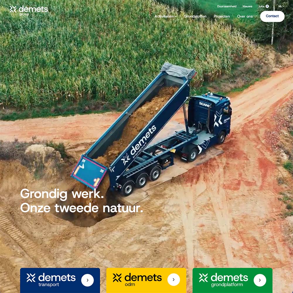 Marketing, branding, website, copywriting en videoproductie voor Groep Demets i.o. van BOA